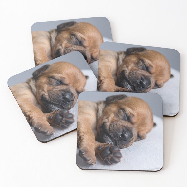 Item preview, Peaceful Newborn Puppy Napping - Sweet Brown Dog Portrait - Gentle Pet Photography designed and sold by WildGentlemen.