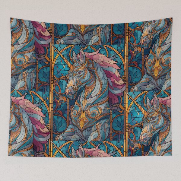 Item preview, Stained glass unicorn designed and sold by MendaciousMina.