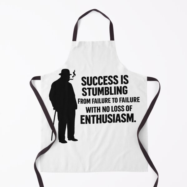 Item preview, Silueta con cita de éxito de Winston Churchill | Tipografía motivacional inspiradora | Arte del fracaso al éxito designed and sold by Donsean22.