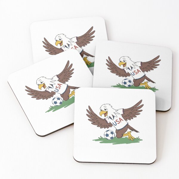 Item preview, Hand Drawn Bald Eagle Soccer Mascot - Sketch Style USA Jersey designed and sold by lamiarte.