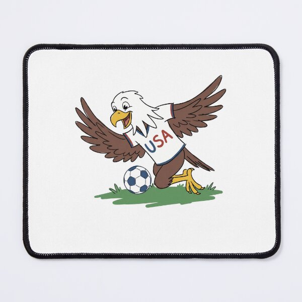Item preview, Hand Drawn Bald Eagle Soccer Mascot - Sketch Style USA Jersey designed and sold by lamiarte.
