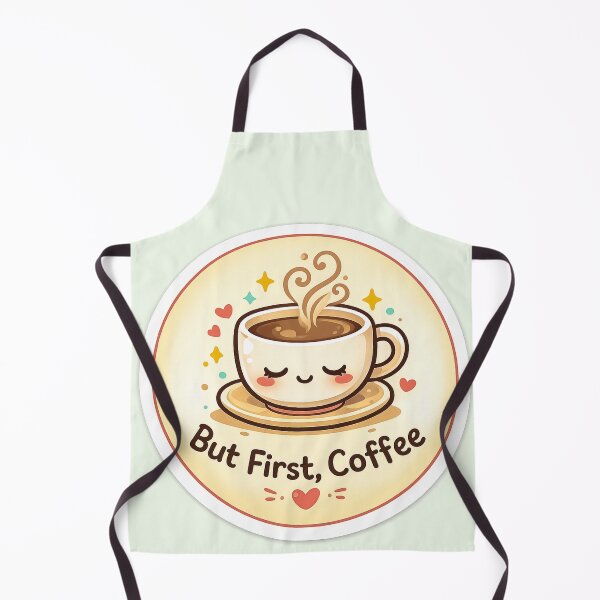 Item preview, But First coffee Cute Kawaii Mug Sticker designed and sold by PremVerse.