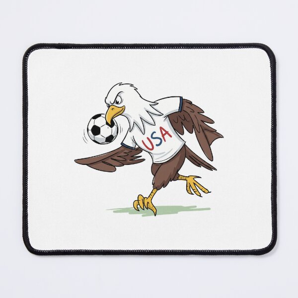 Item preview, Hand Drawn Bald Eagle Soccer Mascot - Sketch Style USA Jersey designed and sold by lamiarte.