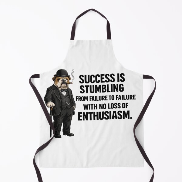 Item preview, Funny English Bulldog Winston Churchill Quote | Success Motivation Dog Art | Inspirational Bulldog Design designed and sold by Donsean22.