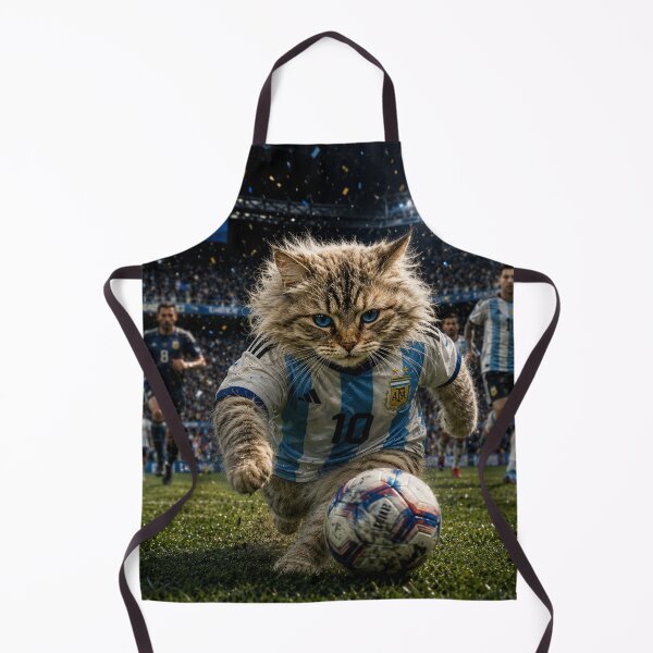 Item preview, Cute Soccer Cat Art | Football Kitten Illustration | Sports Cat Wall Decor designed and sold by AbstractAuraArt.