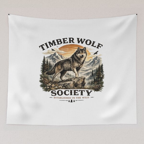 Item preview, Timber Wolf Society Vintage Outdoor Heritage Design designed and sold by PawverseDesigns.