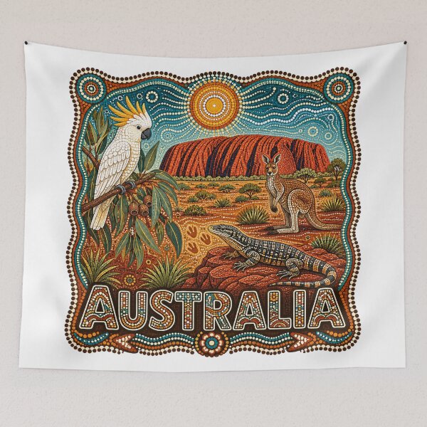 Item preview, Beauty of the Australian Land – Indigenous Inspired designed and sold by Holiday-Hunter.