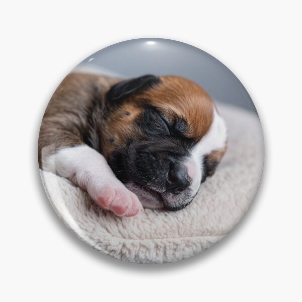 Item preview, Newborn Puppy Napping on Fluffy Pillow - Sweet Tiny Dog Photography - Cozy Pet Aesthetic designed and sold by WildGentlemen.