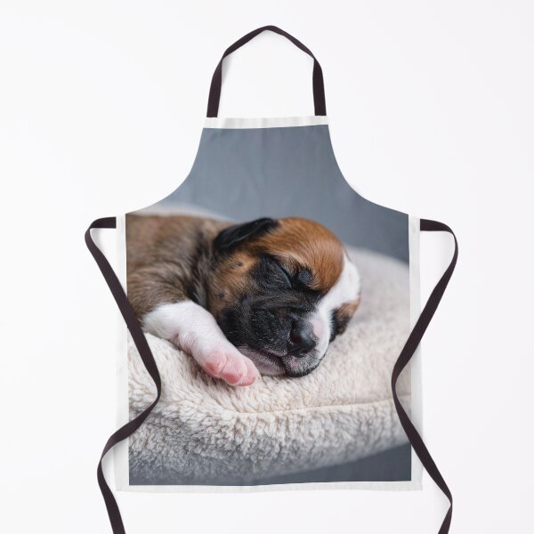 Item preview, Newborn Puppy Napping on Fluffy Pillow - Sweet Tiny Dog Photography - Cozy Pet Aesthetic designed and sold by WildGentlemen.