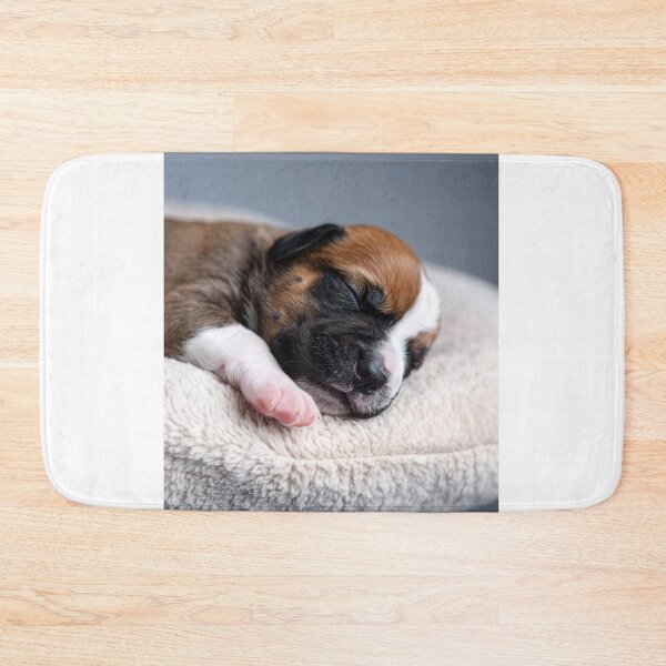 Item preview, Newborn Puppy Napping on Fluffy Pillow - Sweet Tiny Dog Photography - Cozy Pet Aesthetic designed and sold by WildGentlemen.