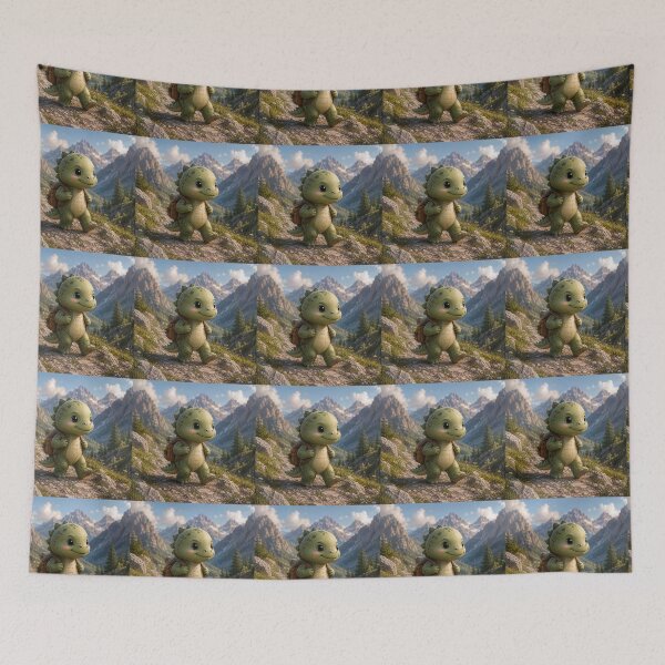 Item preview, Cute Adventure Dinosaur | Mountain Explorer Illustration designed and sold by layalistoresa.