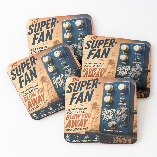 Item preview, The Super-Fan — Indispensable Heat Wave Guitar Pedal Parody designed and sold by Mantramontics.