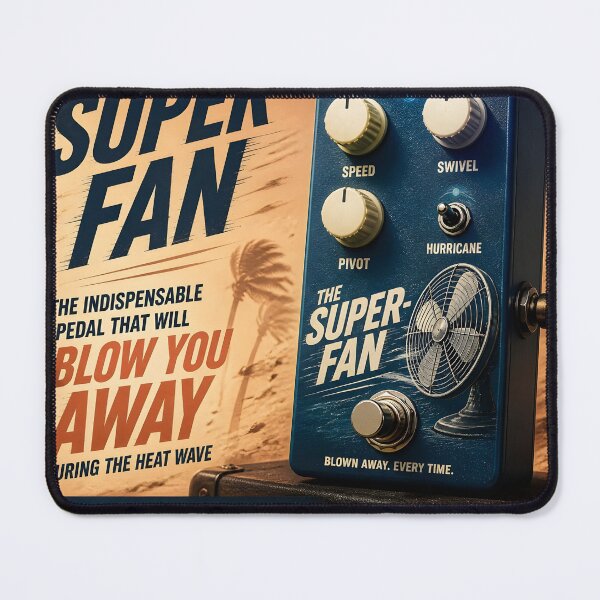 Item preview, The Super-Fan — Indispensable Heat Wave Guitar Pedal Parody designed and sold by Mantramontics.
