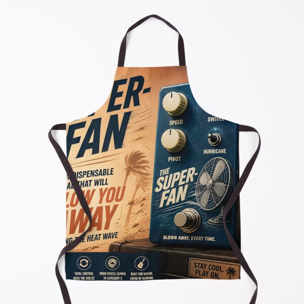 Item preview, The Super-Fan — Indispensable Heat Wave Guitar Pedal Parody designed and sold by Mantramontics.