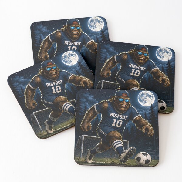 Item preview, Bigfoot Soccer Legend Under the Moon .Funny Sasquatch Football   designed and sold by aminz4.