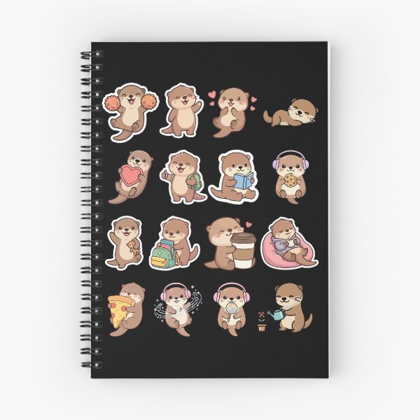 Item preview, Funny Kawaii Chibi Otters Pack designed and sold by creativerooney.