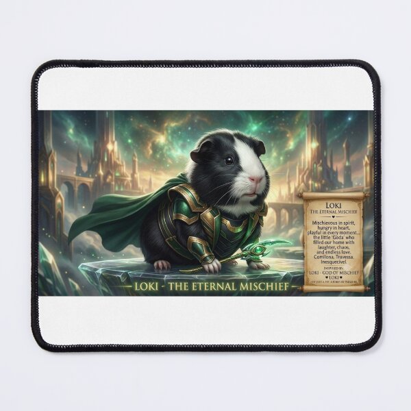 Item preview, Loki The Eternal Mischief - God of Mischief Guinea Pig designed and sold by pixelandpassionart.