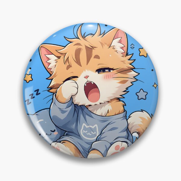 Item preview, Cute Sleepy Cat Waking Up Design | Adorable Morning Kitty Character Art designed and sold by CutPawStudio.