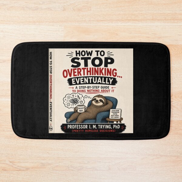 Item preview, Lazy Sloth Overthinker Book Cover designed and sold by radiogalaxy.