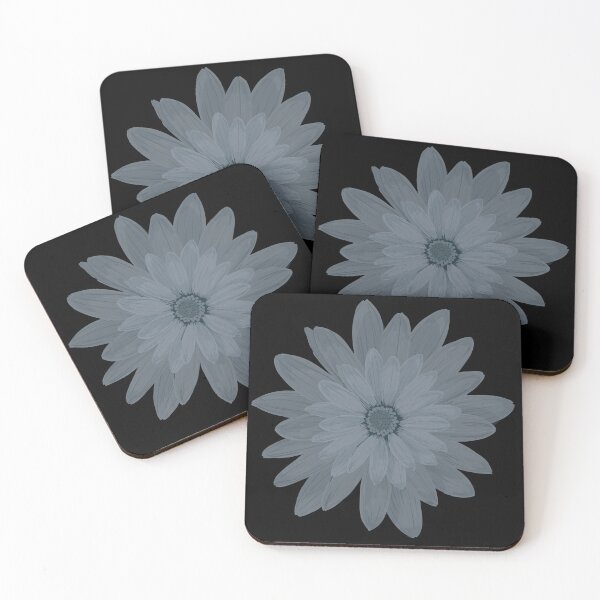 Item preview, Silver Grey Daisy on Deep Burgundy Floral Pattern designed and sold by Jyoti-Quotes.
