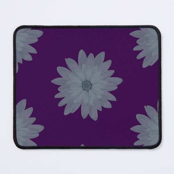 Item preview, Silver Grey Daisy on Deep Burgundy Floral Pattern designed and sold by Jyoti-Quotes.