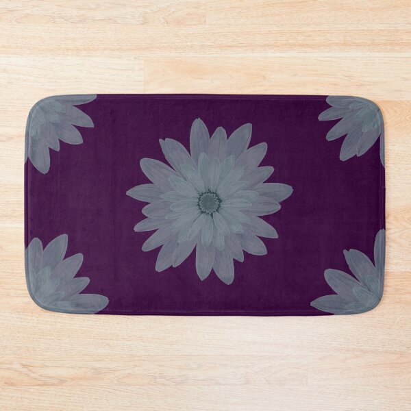 Item preview, Silver Grey Daisy on Deep Burgundy Floral Pattern designed and sold by Jyoti-Quotes.
