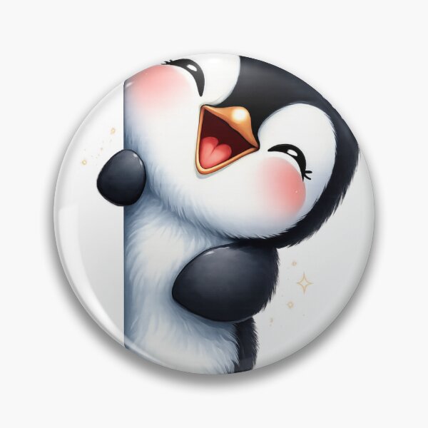 Item preview, Cute Happy Peekaboo Penguin Kawaii designed and sold by Reshmakhan.
