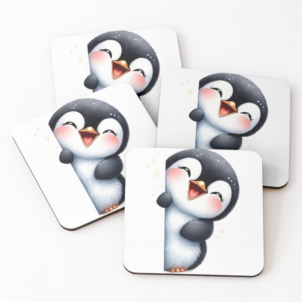 Item preview, Cute Happy Peekaboo Penguin Kawaii designed and sold by Reshmakhan.