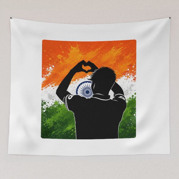 Aperçu de l'œuvre India Pride Heart Hands Design créée et vendue par BagFactoryUK.