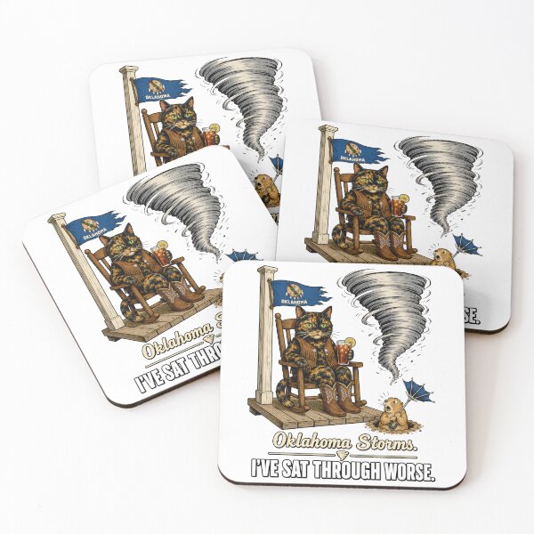 Item preview, Oklahoma — Tortoiseshell Cat Tornado Prairie Dog Humor Gift designed and sold by Martin's_Design.
