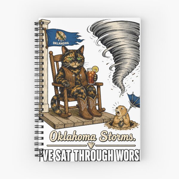 Item preview, Oklahoma — Tortoiseshell Cat Tornado Prairie Dog Humor Gift designed and sold by Martin's_Design.
