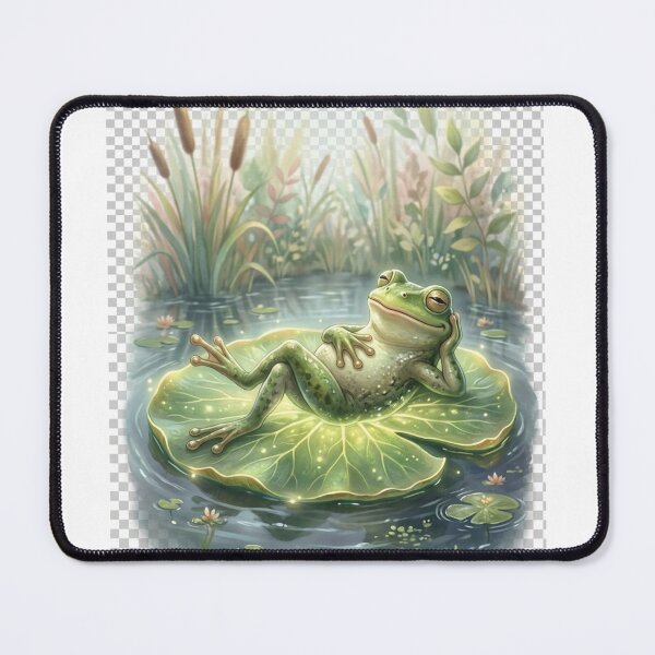 Item preview, Relaxing Frog on Leaf designed and sold by MalinStyle.