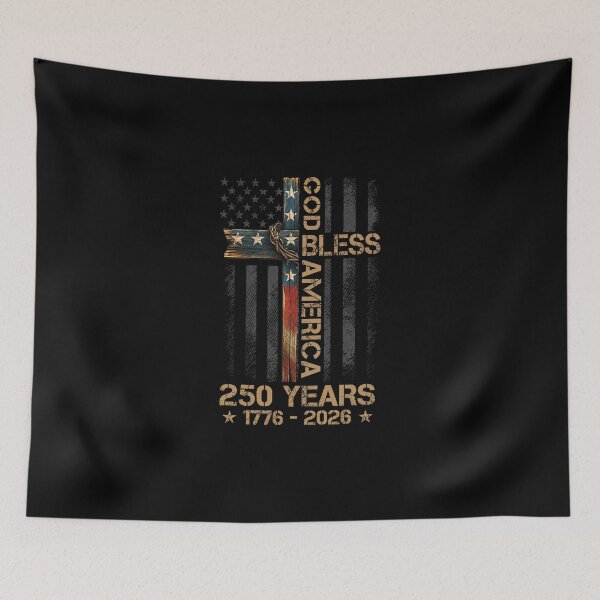 Item preview, God Bless America, 250 Years 1776 2026 Christian USA Flag designed and sold by rusiaa.