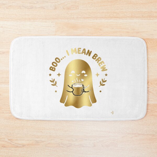 Item preview, Boo I Mean Brew - Cute Gold Ghost Coffee Lover & Funny Halloween Pun Art designed and sold by SupernovaNote.