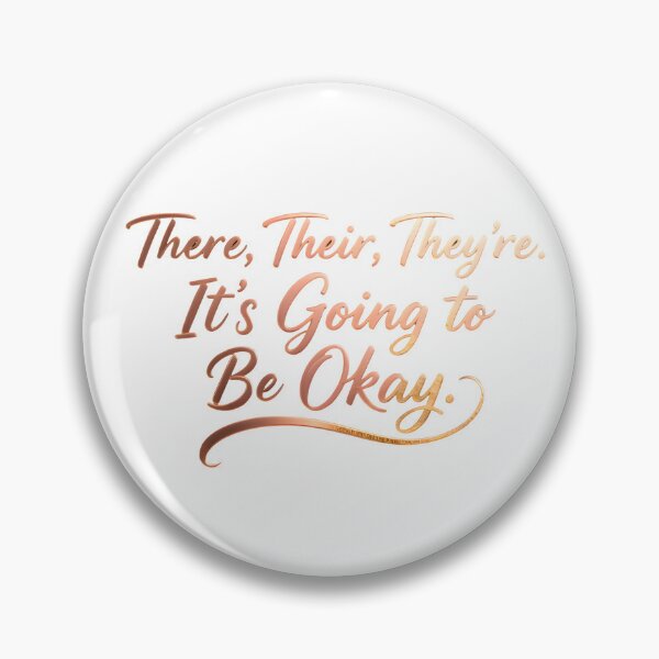 Item preview, Funny English Teacher Gift - There Their Theyre Rose Gold designed and sold by NewMercyStudio.