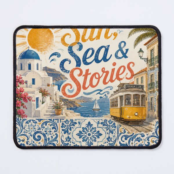 Item preview, Sun, Sea & Stories – Portuguese Tile Coastal Design designed and sold by Jandedan.