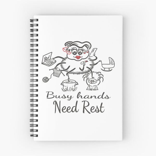 Item preview, Busy Hands Need Rest Self Care Spider Mom Illustration designed and sold by Samaya-.