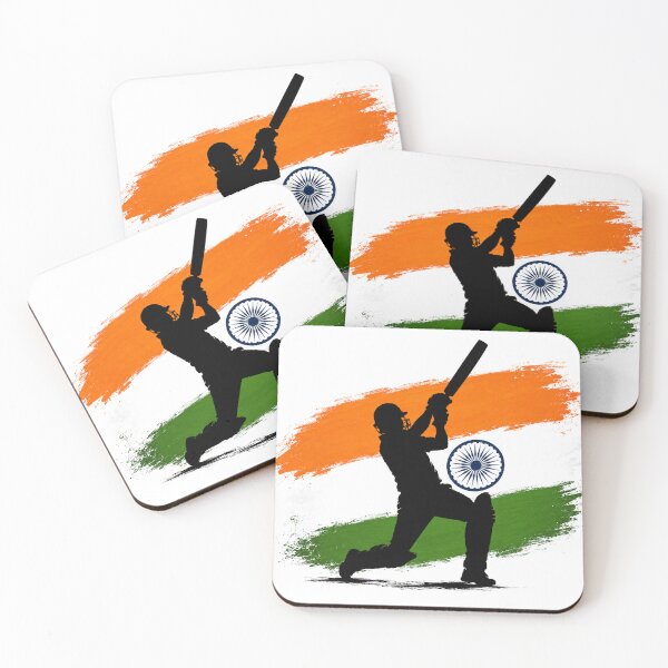 Item preview, India Cricket Pride Silhouette Art designed and sold by BagFactoryUK.