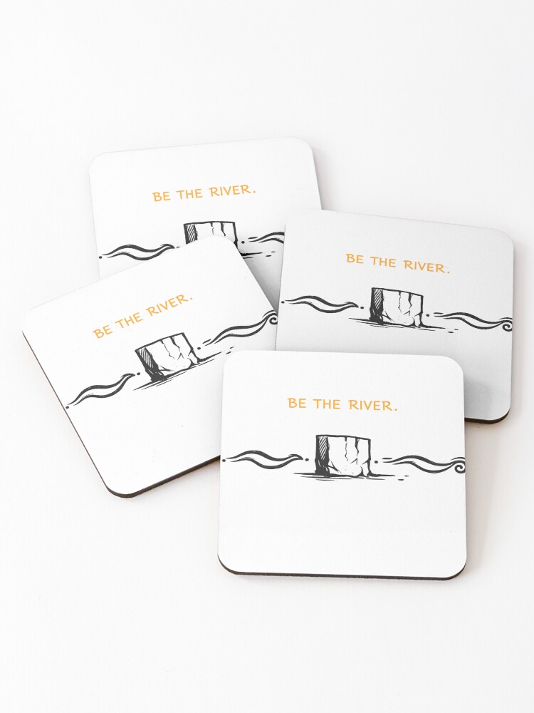 Thumbnail 1 of 5, Coasters (Set of 4), BE THE RIVER designed and sold by KINSPIREWOLFBAT.