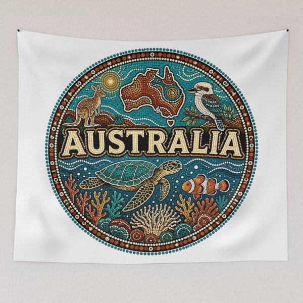 Item preview, Beauty of the Australian Land – Indigenous Inspired designed and sold by Holiday-Hunter.