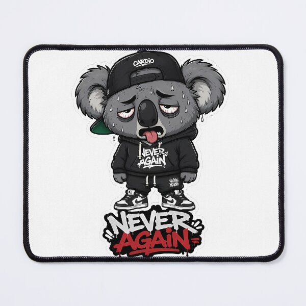 Item preview, Never Again Koala – Funny Cardio Workout Gym Design designed and sold by Aesthicer.
