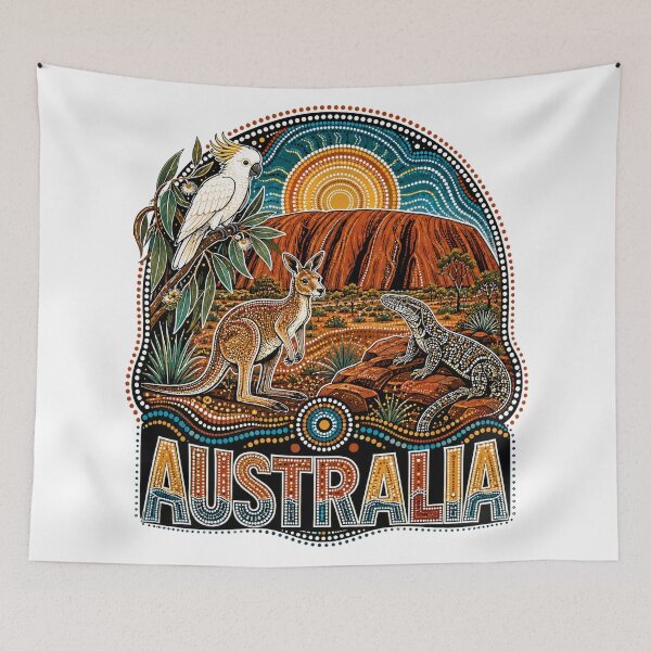 Item preview, Australian Landscape Art – Indigenous Inspired designed and sold by Holiday-Hunter.