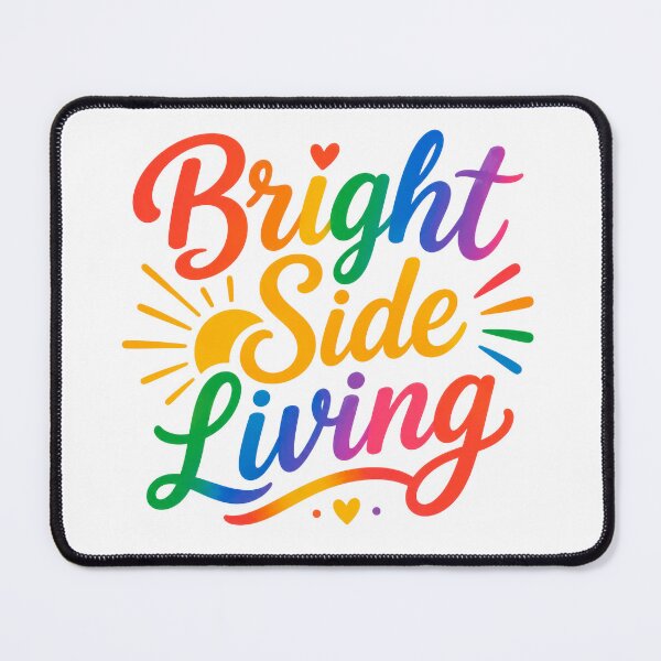 Item preview, Bright Side Living Rainbow Typography Positive Quote designed and sold by INVITOARTE.