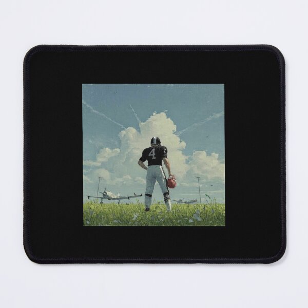 Item preview, Vintage American Football Quarterback Airfield Art Black Kit designed and sold by 67prints.