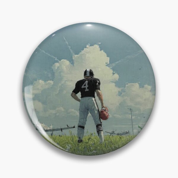 Item preview, Vintage American Football Quarterback Airfield Art Black Kit designed and sold by 67prints.