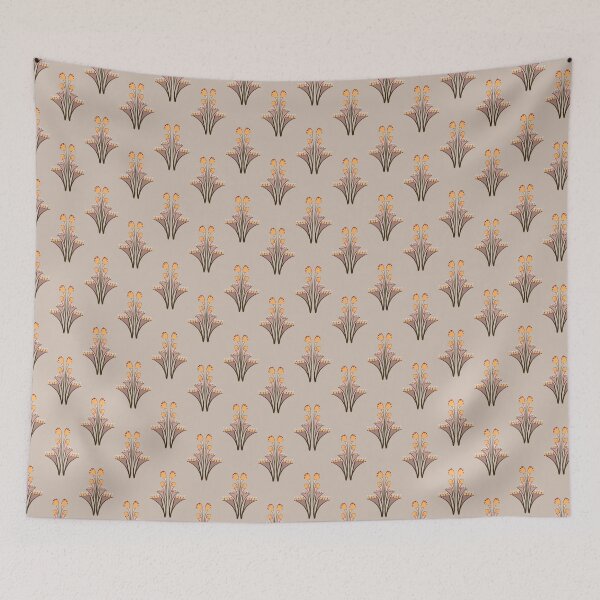 Item preview, Título Redbubble  Scandinavian Folk Floral Pattern in Blush Pink and Apricot | Modern Botanical Design designed and sold by Almanzart.