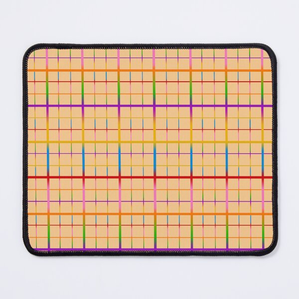 Item preview, Colorful Rainbow Windowpane Grid Check - Orange  designed and sold by PatternTitan.