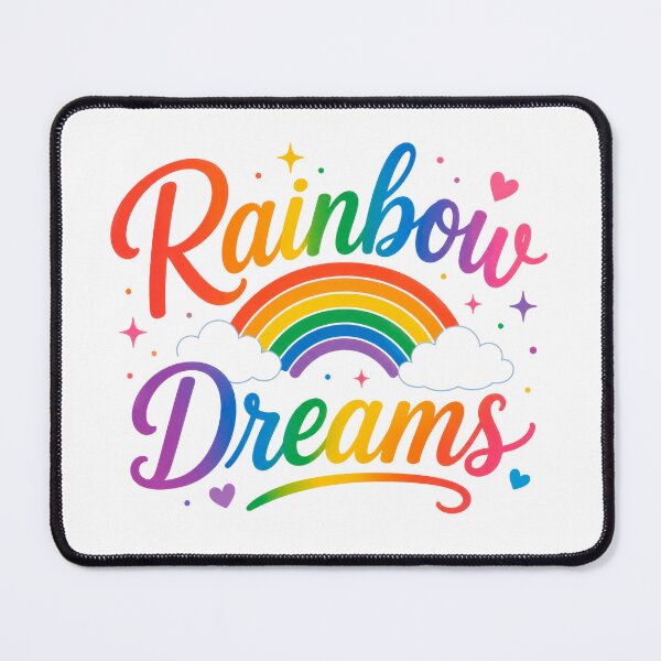 Item preview, Rainbow Dreams Colorful Typography Inspirational Quote designed and sold by INVITOARTE.