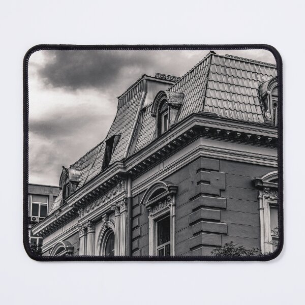 Item preview, Historic Mansard Villa — Black and White Architecture Photography designed and sold by Rabee Khalil Photography.