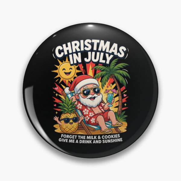Item preview, Christmas In July – Funny Santa Beach Shirt Cute Summer Holiday Gift Forget Milk and Cookies V5 designed and sold by DarylWelsh2024.